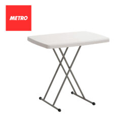 Metro Homewares Height Table Adjustable 30" 2.5ft White Polyethylene DSTB 5351