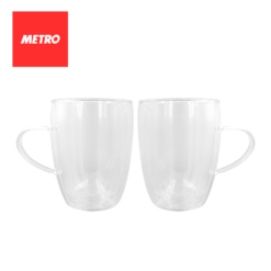 Espaceo Double Wall Glass Mug 2pcs ES DWCS 10004 / ES DWCS 10004