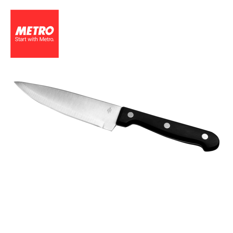 Metro Cookwares Chef Knife Black Handle Stainless Steel Metro