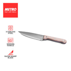 Metro's Best 6" Razor-Sharp Chef Knife with Wooden handle