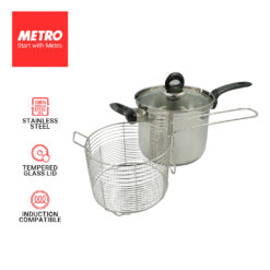 Primera by Metro Cookwares Sauce Pan with Deep Fryer  18cm Stainless Steel MPCW 1725