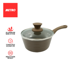 Primera by Metro Cookwares Sauce Pan with Glass Lid Aluminum Induction Ready MPCW 1829 / MPCW 1830
