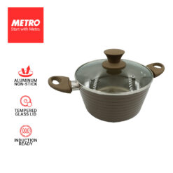 Primera  by Metro Cookwares Dutch Oven with Glass Lid Aluminum Non Stick Induction Ready MPCW 7662 / MPCW 7663 / MPCW 1831 / MPCW 1832