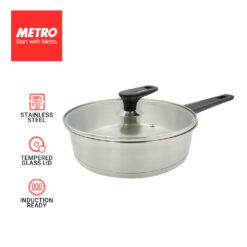 Primera by Metro Cookwares Fry Fan with Lid Stainless Steel MPCW 7670 / MPCW 7671