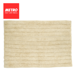 Metro Homewares Bath Rug Stripes Tufted 40cm x 60cm 100% Cotton PODM 7027