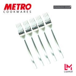 Set  of 4pcs + 1pc Metro Dinnerwares  Table Fork Set   Stainless Steel SET21OC002