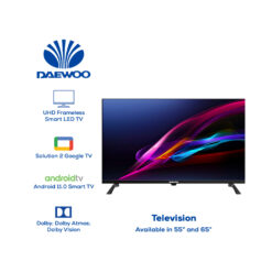 Daewoo Electronic Appliances LED Google TV 55 Inches 3840x2160 100-240VAC~50/60Hz D55J1U-FISDB