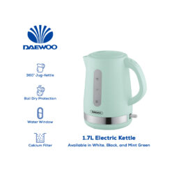 Daewoo Electronic Appliances Electric Kettle Cream 1.7 L 220-240V~50-60Hz 1850-2200W DEK-17