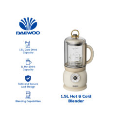 Daewoo Electronic Appliances Retro Blender Pink/Cream 1.5 L 120V~50Hz 500W DGB-PB13