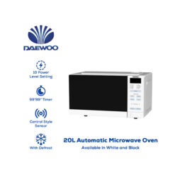 Daewoo Electronic Appliances 20L Automatic Microwave Oven DMO-20LEB DMO-20LEW