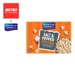 American Garden Sea Salt & Pepper Popcorn 3's 3.2oz x 3 AGPCSSP 0050