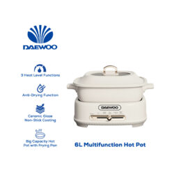 Daewoo Electronic Appliances 4.5 L Hot Pot with Pan DHP-60LCRM