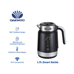 Daewoo Electronic Appliances 1.7L WiFi Electric Kettle Black DEK-D17LBK