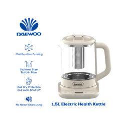 Daewoo Electronic Appliances 1.5LElectric Health Kettle DEHK-01CRM