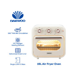 Daewoo Electronic Appliances Air Fryer White 16 L 220-240V~50/60Hz 1200-1400W DRAF01-16CRM DRAF01-16CRMSL
