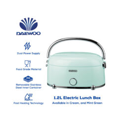 Daewoo Electronic Appliances 1.2L Electric Lunch Box DPLB-02CRM DPLB-02MG