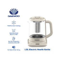Daewoo Electronic Appliances 1.5L Electric Health Kettle DEHK-01CRM