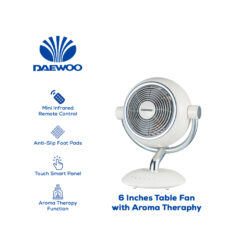 Daewoo Electronic Appliances 6" Table Fan with Aroma Therapy DTF-01CRM