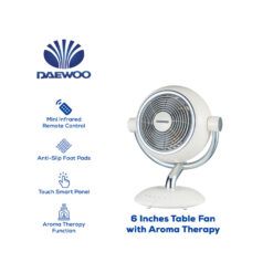 Daewoo Electronic Appliances 6" Table Fan with Aroma Therapy DTF-01CRM