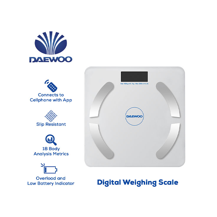 Daewoo Home Appliances Digital Weighing Scale White DWS-01W