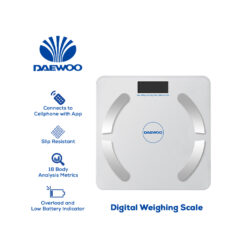 Daewoo Home Appliances Digital Weighing Scale White DWS-01W